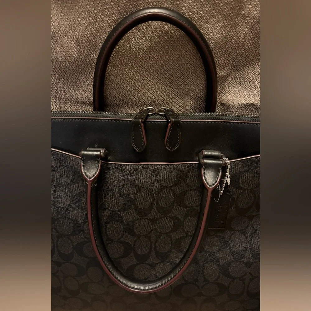 Coach Black and Gray Briefcase